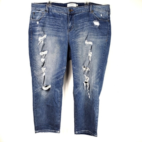 torrid distressed boyfriend jeans